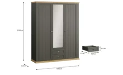 Drehtürenschrank mit Spiegel Countryside