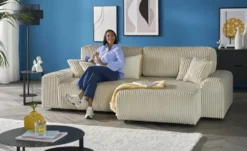 Ecksofa im modernen Breitcord Jolena