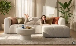 Ecksofa in moderner Bubble Optik Vilda
