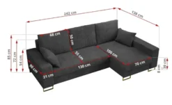 Ecksofa mit Schlaffunktion Dorain