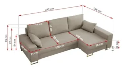Ecksofa mit Schlaffunktion Dorain
