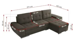 Ecksofa mit Schlaffunktion Umbria