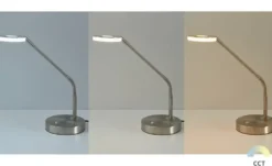 Fischer-Honsel LED-Schreibtischleuchte, Nickel-matt mit Dimmer
