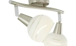 Globo Lighting Deckenstrahler, 2-flammig, Glas weis/transparent