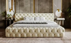 GrainGold Polsterbett Glamour, mit Stauraum Palini