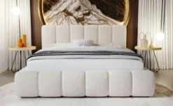 GrainGold Polsterbett mit Stauraum Cloud Bouclé-Stoff