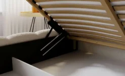GrainGold Polsterbett mit Stauraum Cloud Bouclé-Stoff
