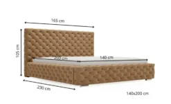 GrainGold Polsterbett mit Stauraum Ashton