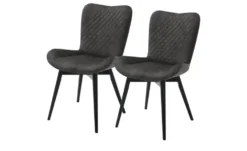 Gray & Jones 2er Set Esszimmerstuhl mit Diamant-Steppung Tierra Fuego Two