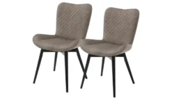 Gray & Jones 2er Set Esszimmerstuhl mit Diamant-Steppung Tierra Fuego Two