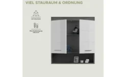 Hängeschrank SCHLOONSEE, Breite 74cm, 2 Türen, 1 offenes Fächer, MDF-Front, in verschiedenen Farben erhältlich, Badmöbel, Badschrank, Schrank, Bad Schloonsee