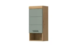 Hängeschrank SCHLOONSEE, Breite 37cm, 1 Tür, 1 offenes Fächer, 1 Einlegeboden, MDF-Front, in verschiedenen Farben erhältlich, Badmöbel, Badschrank, Schrank, Bad Schloonsee