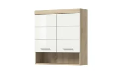 Hängeschrank SCHLOONSEE, Breite 74cm, 2 Türen, 1 offenes Fächer, MDF-Front, in verschiedenen Farben erhältlich, Badmöbel, Badschrank, Schrank, Bad Schloonsee