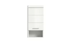 Hängeschrank SCHLOONSEE, Breite 37cm, 1 Tür, 1 offenes Fächer, 1 Einlegeboden, MDF-Front, in verschiedenen Farben erhältlich, Badmöbel, Badschrank, Schrank, Bad Schloonsee