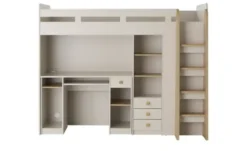 Hochbett mit Kleiderschrank und Schreibtisch Lavora