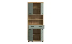 Hochschrank SCHLOONSEE, Breite 74cm, 4 Türen, 1 Schubkasten, 2 offene Fächer, MDF-Front, in verschiedenen Farben erhältlich, Badmöbel, Badschrank, Schrank, Bad Schloonsee
