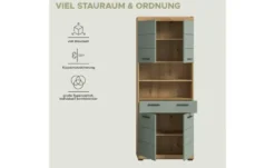 Hochschrank SCHLOONSEE, Breite 74cm, 4 Türen, 1 Schubkasten, 2 offene Fächer, MDF-Front, in verschiedenen Farben erhältlich, Badmöbel, Badschrank, Schrank, Bad Schloonsee