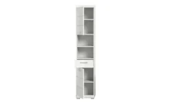 Hochschrank SCHLOONSEE, Breite 37cm, 2 Tür, 1 Schubkasten, 2 offene Fächer, MDF-Front, in verschiedenen Farben erhältlich, Badmöbel, Badschrank, Schrank, Bad Schloonsee