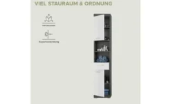 Hochschrank SCHLOONSEE, Breite 37cm, 2 Tür, 1 Schubkasten, 2 offene Fächer, MDF-Front, in verschiedenen Farben erhältlich, Badmöbel, Badschrank, Schrank, Bad Schloonsee