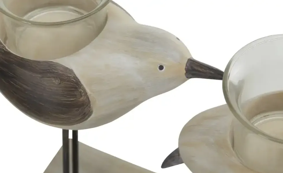 HOME STORY 3er Teelichthalter Vögel