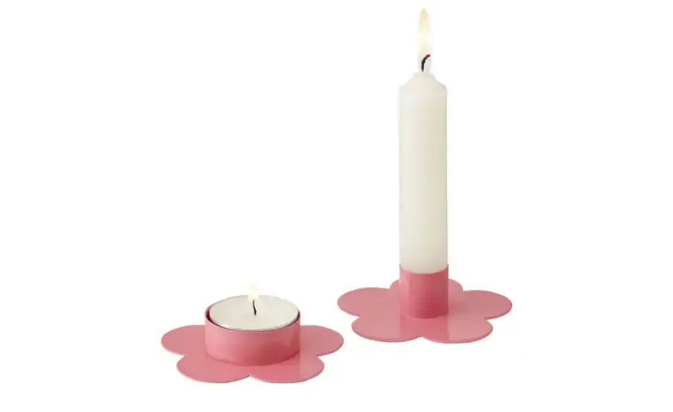 HOME STORY Kerzenhalter Blume, 2er Se