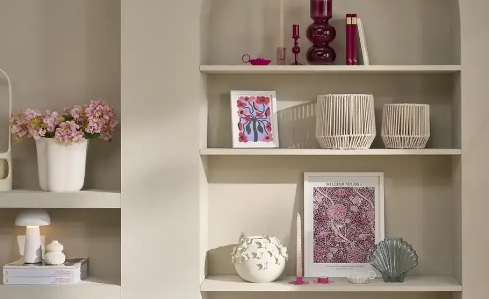 HOME STORY Kerzenhalter Blume, 2er Se