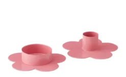 HOME STORY Kerzenhalter Blume, 2er Se