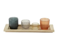 HOME STORY Teelichtglas, 4er Set