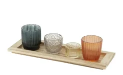 HOME STORY Teelichtglas, 4er Set