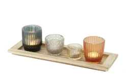 HOME STORY Teelichtglas, 4er Set
