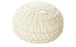 HOME STORY Pouf Macrameoptik
