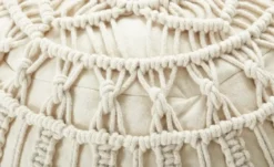 HOME STORY Pouf Macrameoptik