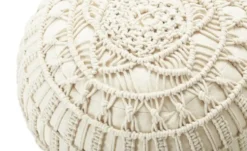 HOME STORY Pouf Macrameoptik