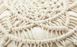 HOME STORY Pouf Macrameoptik