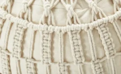 HOME STORY Pouf Macrameoptik