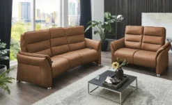 Hukla Trapezsofa Echtleder Corina