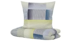 indigo Mako-Satin Bettwäsche Offset