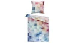 indigo Mako-Satin Bettwäsche Square