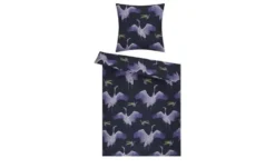 indigo Mako-Satin Bettwäsche Stiched