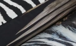 indigo Mako-Satin Wende-Bettwäsche Zebra Love