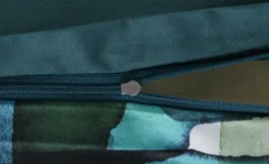 indigo Mako-Satin Wendebettwäsche Stripes