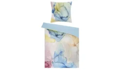 indigo Mako-Satin Wende-Bettwäsche Oil Whirl