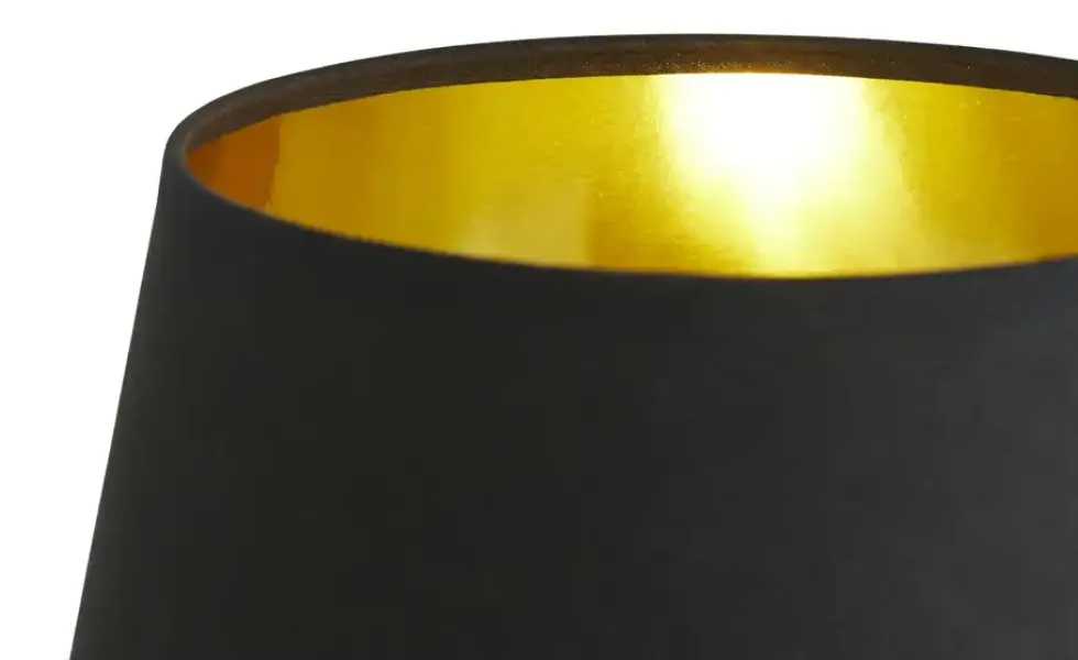 Keramik-Tischleuchte, 1-flammig, goldfarbig