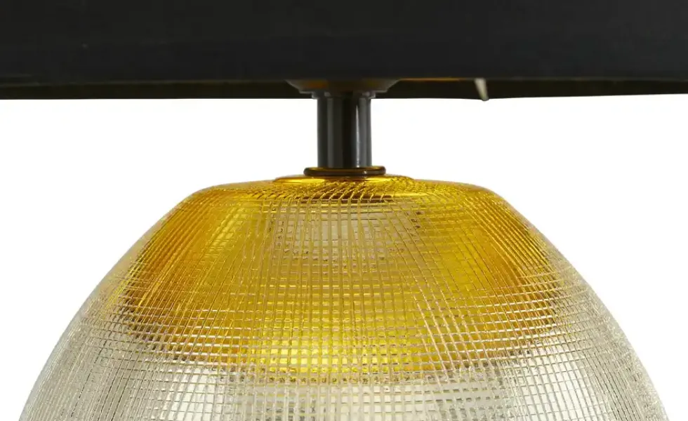 Keramik-Tischleuchte, 1-flammig, goldfarbig