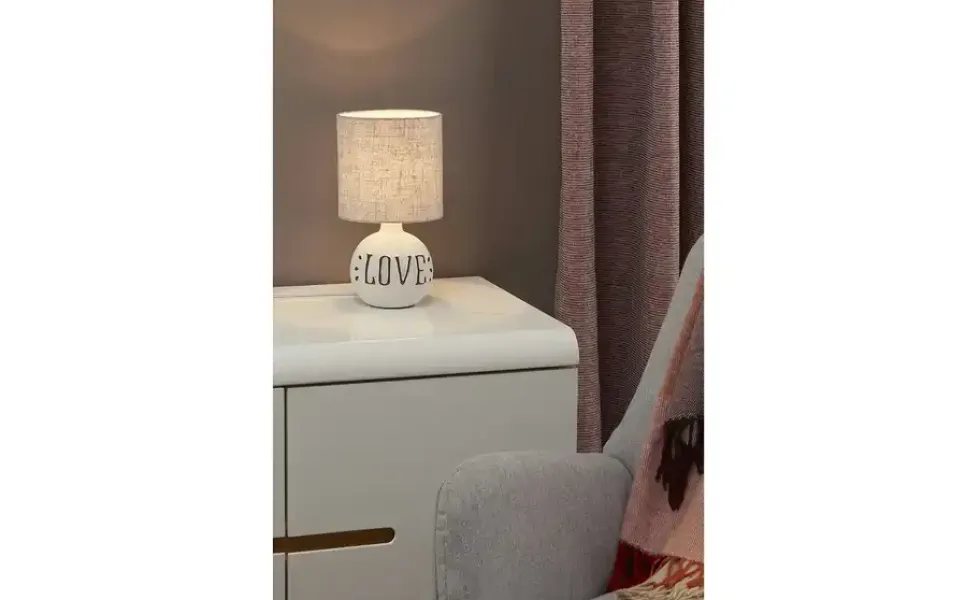 Keramik-Tischleuchte, 1-flammig, ´Love´