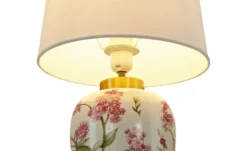 KHG Keramik-Tischleuchte, 1-flammig, `Kirschblüten`