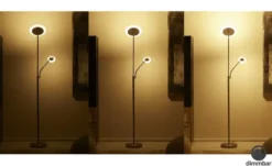 KHG LED-Deckenfluter, 2-flammig, Nickel-matt