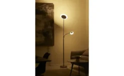 KHG LED-Deckenfluter, 2-flammig, Nickel-matt