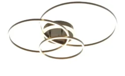 KHG LED-Deckenleuchte, 3 Ringe, schwarz