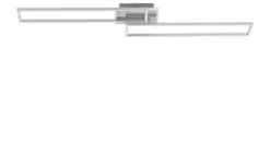 KHG LED-Deckenleuchte, 3-flammig, chrom/ alu mit Fernbedienung